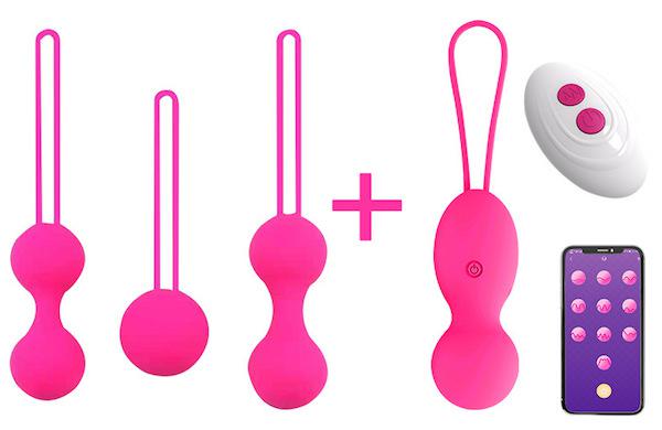 Bóng Kegel tập luyện cơ vùng kín se khít âm đạo điều khiển qua app