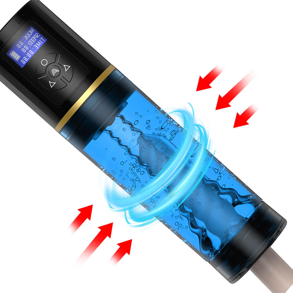 Máy tập dương vật tự động LCD massage nước sạc hiệu quả Máy tập dương vật tự động LCD massage nước sạc hiệu quả