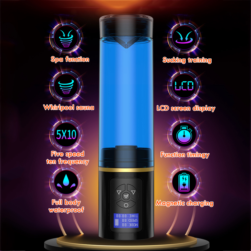 Máy tập dương vật tự động LCD massage nước sạc hiệu quả Máy tập dương vật tự động LCD massage nước sạc hiệu quả