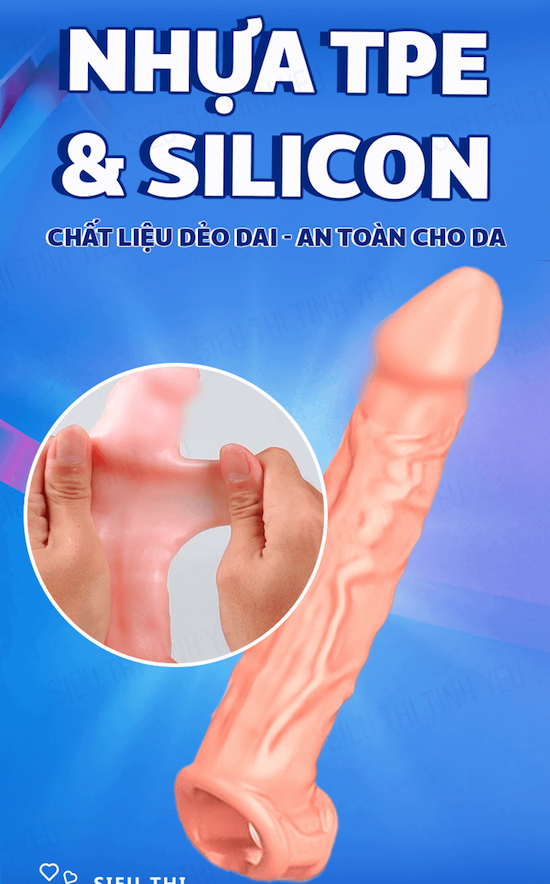 Bao cao su đôn dên da người quai đeo tròng bìu tăng kích thước Bao cao su đôn dên da người quai đeo tròng bìu tăng kích thước