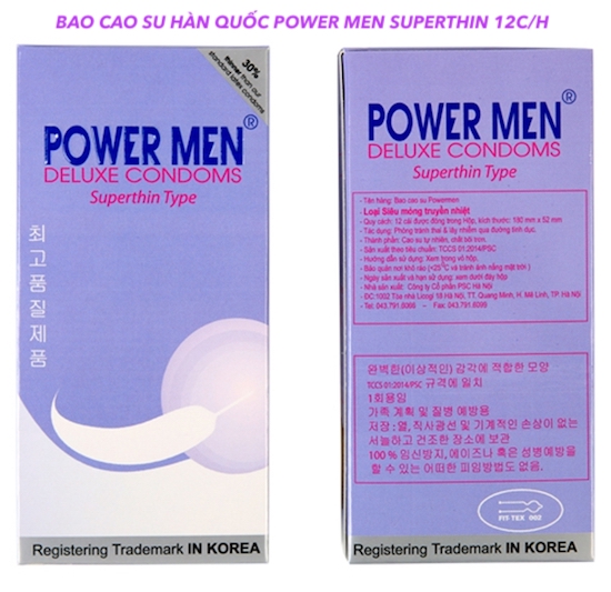 Bao cao su Powermen siêu mỏng chính hãng Hàn Quốc an toàn tuyệt đối Bao cao su Powermen siêu mỏng chính hãng Hàn Quốc an toàn tuyệt đối