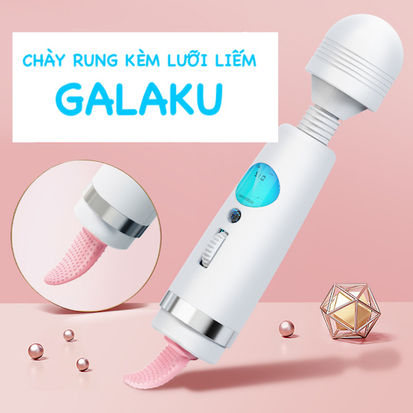 Chày rung 2 đầu Galaku lưỡi liếm massage điểm G led kích thích Chày rung 2 đầu Galaku lưỡi liếm massage điểm G led kích thích