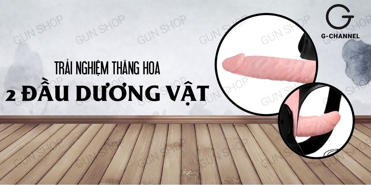 Dương vật giả rung quai đeo 2 đầu silicon mềm Baile Strap-on kích thích Dương vật giả rung quai đeo 2 đầu silicon mềm Baile Strap-on kích thích