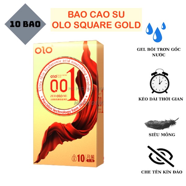 Bao cao su Olo 0.01 vàng gân gai kéo dài thời gian an toàn chất lượng Bao cao su Olo 0.01 vàng gân gai kéo dài thời gian an toàn chất lượng