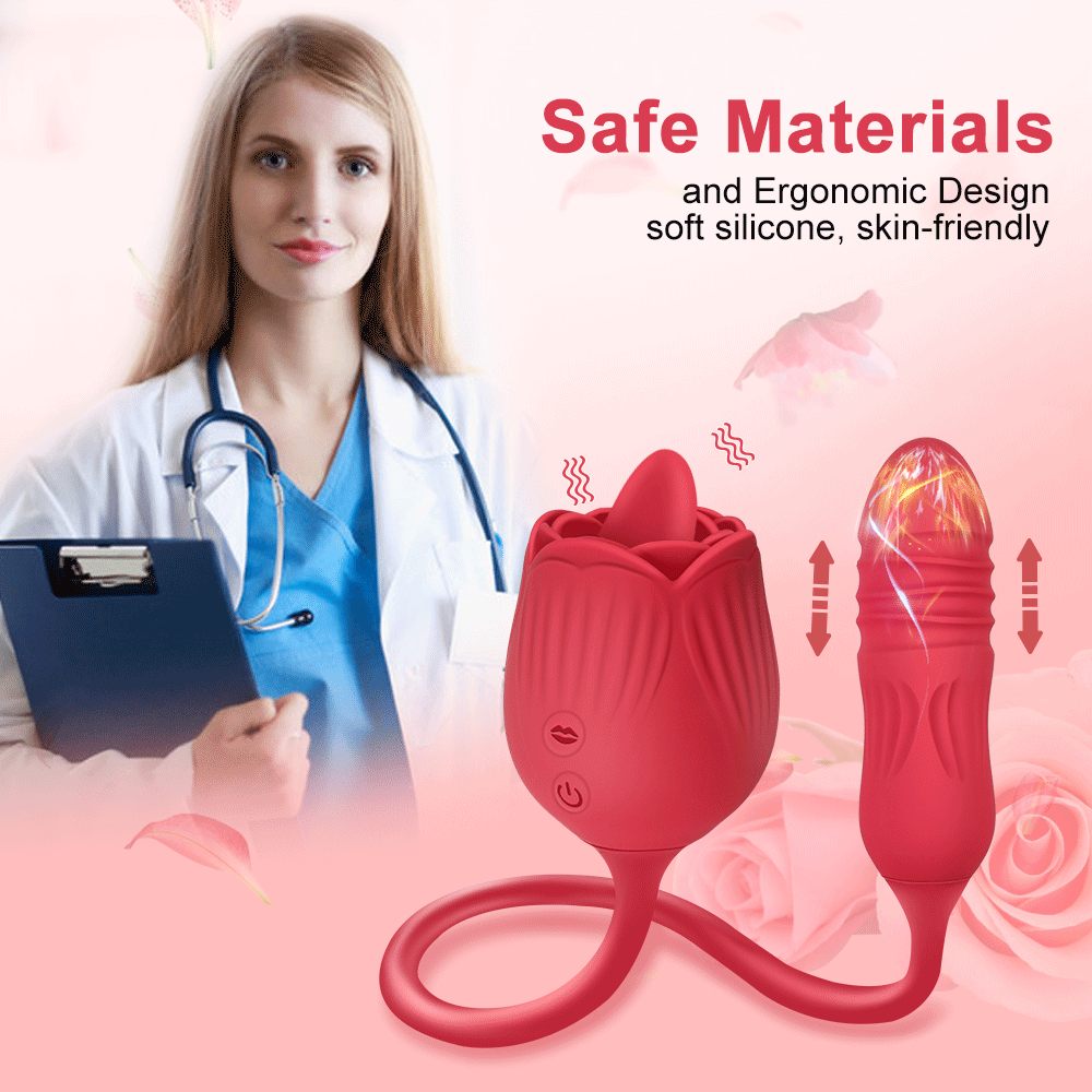 Trứng Rung Hoa Hồng Thụt Mạnh Liếm Massage Điểm G Kích Thích Trứng Rung Hoa Hồng Thụt Mạnh Liếm Massage Điểm G Kích Thích