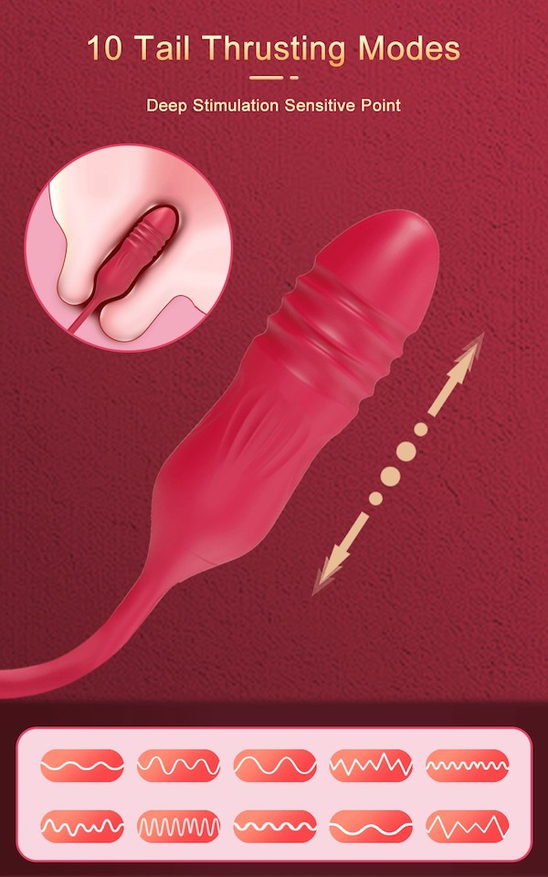 Trứng Rung Hoa Hồng Thụt Mạnh Liếm Massage Điểm G Kích Thích Trứng Rung Hoa Hồng Thụt Mạnh Liếm Massage Điểm G Kích Thích