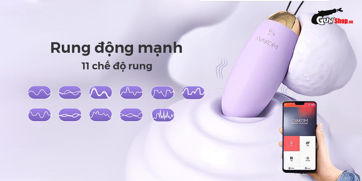 Trứng rung Svakom Elva không dây điều khiển app bluetooth siêu nhạy Trứng rung Svakom Elva không dây điều khiển app bluetooth siêu nhạy