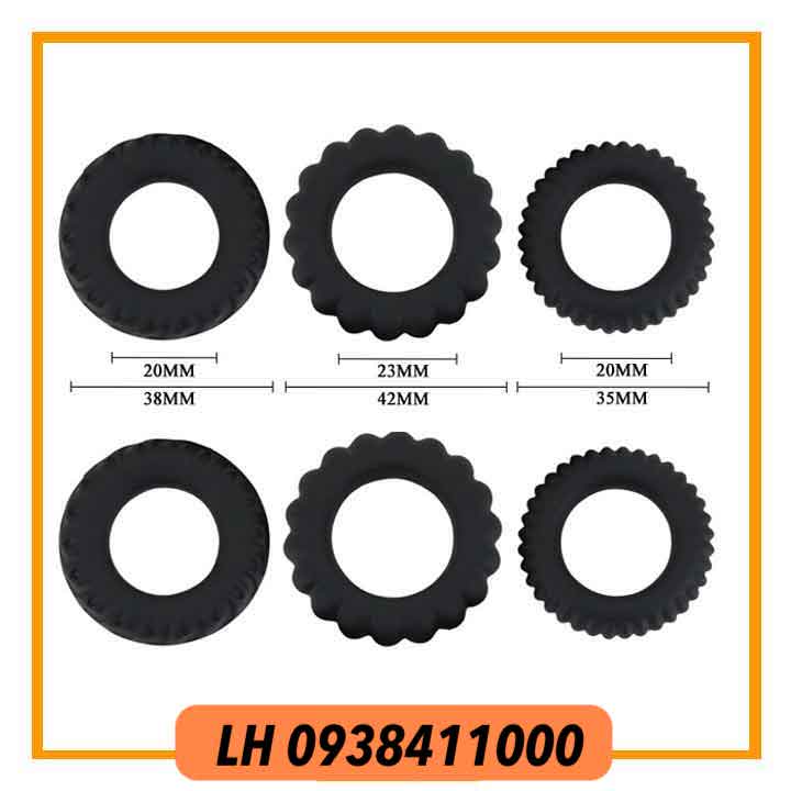 Bộ 3 vòng Titan silicon y tế chống xuất tinh sớm tăng khoái cảm nam Bộ 3 vòng Titan silicon y tế chống xuất tinh sớm tăng khoái cảm nam