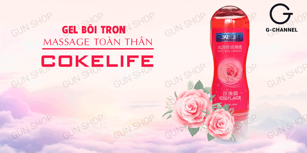 Cửa hàng bán Gel bôi trơn massage hương hoa hồng - Cokelife hồng - Chai 100ml giá tốt Cửa hàng bán Gel bôi trơn massage hương hoa hồng - Cokelife hồng - Chai 100ml giá tốt