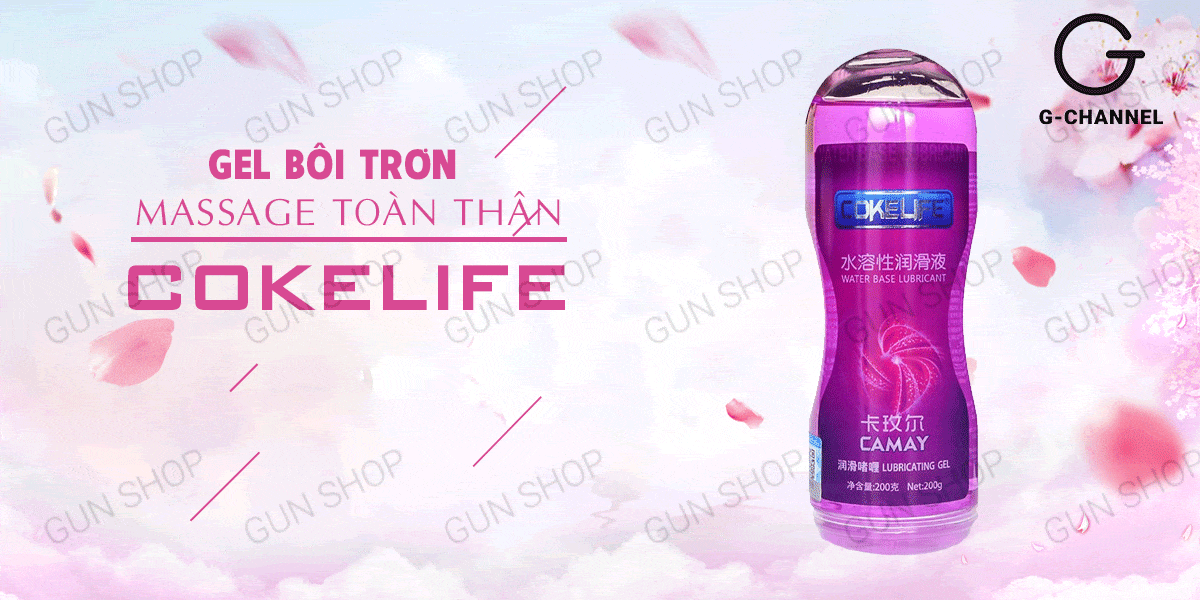 Shop bán Gel bôi trơn massage hương camay - Cokelife tím - Chai 100ml hàng xách tay Shop bán Gel bôi trơn massage hương camay - Cokelife tím - Chai 100ml hàng xách tay