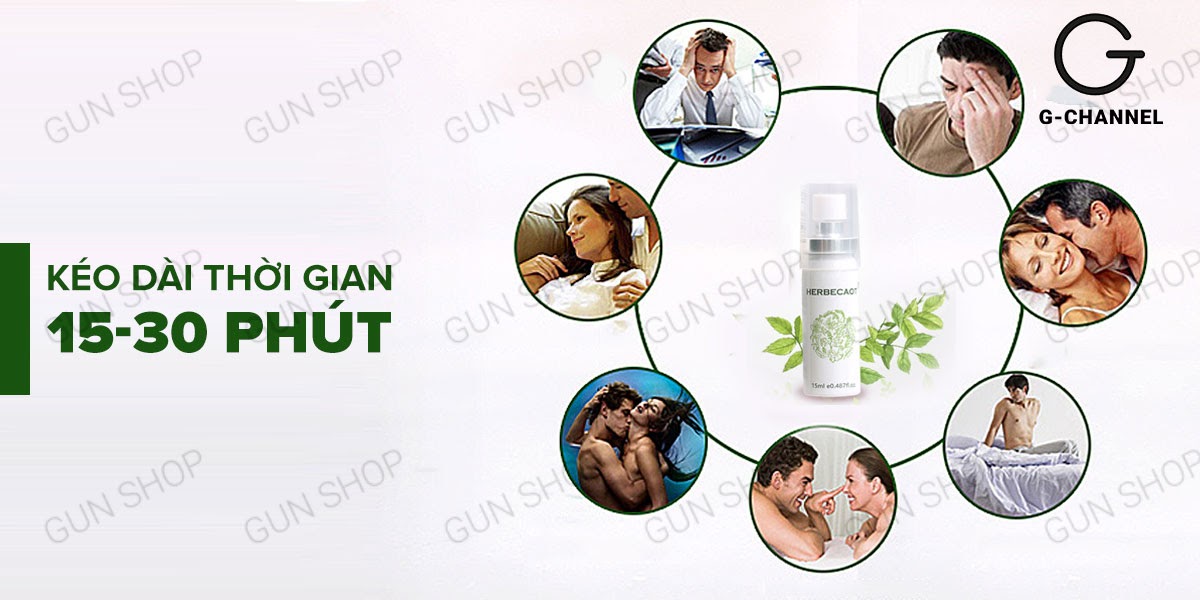  Kho sỉ Chai xịt Đài Loan Herbecaot - Kéo dài thời gian - Chai 15ml tốt nhất
