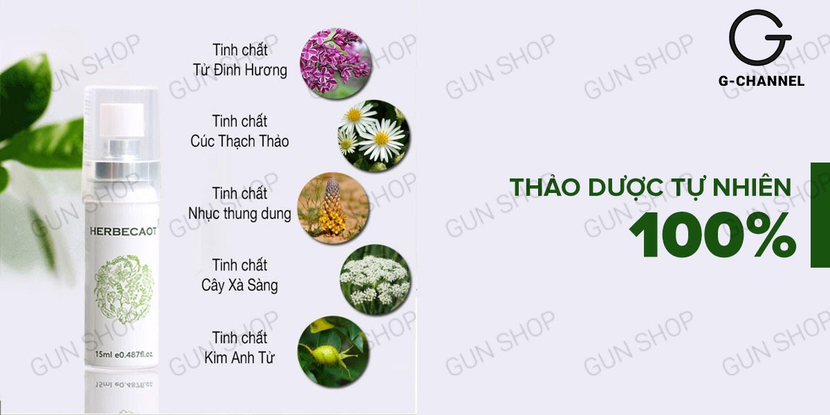  Kho sỉ Chai xịt Đài Loan Herbecaot - Kéo dài thời gian - Chai 15ml tốt nhất
