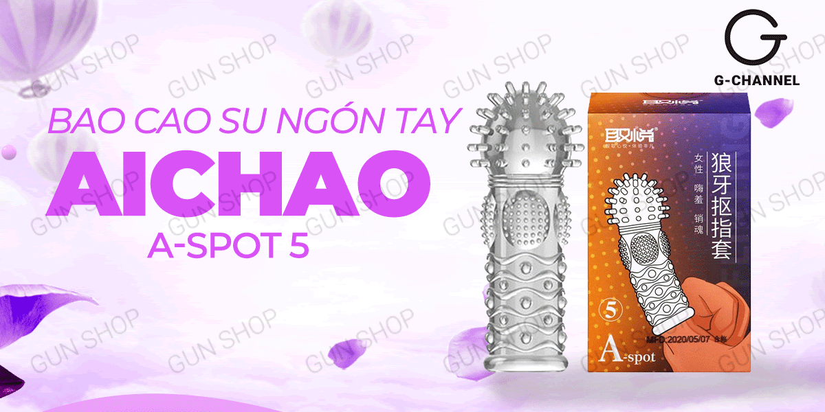 Phân phối Bao cao su ngón tay Aichao A-spot 5 - Gai nổi lớn - Hộp 1 cái loại tốt Phân phối Bao cao su ngón tay Aichao A-spot 5 - Gai nổi lớn - Hộp 1 cái loại tốt