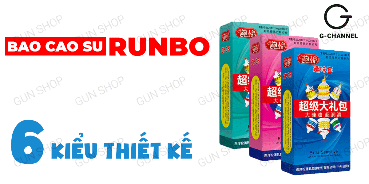 Phân phối Bao cao su Runbo - Gân gai lớn - Hộp 6 cái tốt nhất Phân phối Bao cao su Runbo - Gân gai lớn - Hộp 6 cái tốt nhất