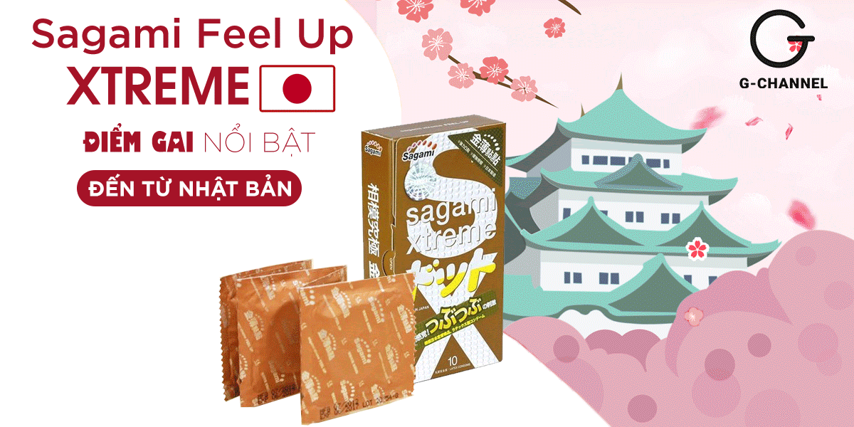 Phân phối Bao cao su Sagami Feel Up - Siêu điểm nổi - Hộp 10 cái loại tốt Phân phối Bao cao su Sagami Feel Up - Siêu điểm nổi - Hộp 10 cái loại tốt