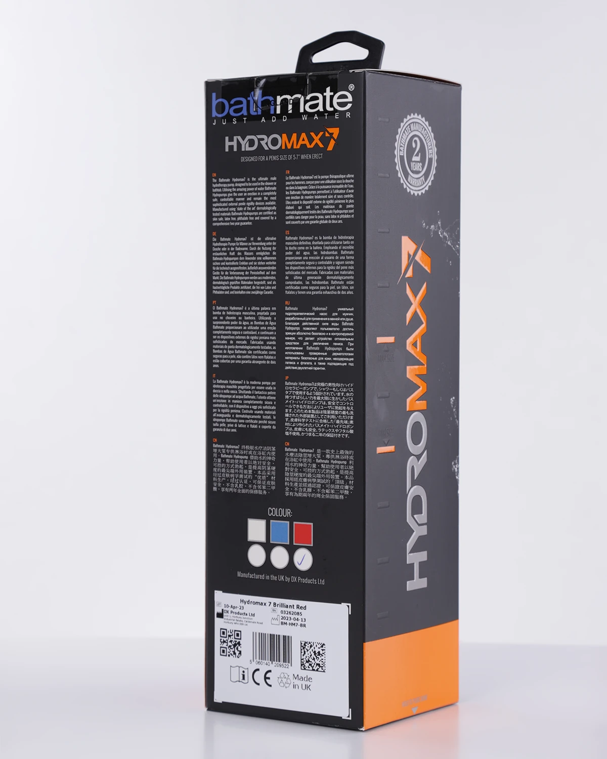  Phân phối Bathmate Hydromax 7 Crystal Clear Máy tập dương vật thuỷ lực chính hãng made in UK chính hãng