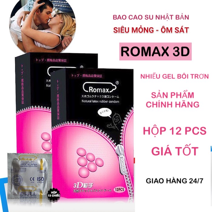 Đánh giá Bao cao su Romax 3D khoá kéo gân gai siêu mỏng - Hộp 12 cái mới nhất Đánh giá Bao cao su Romax 3D khoá kéo gân gai siêu mỏng - Hộp 12 cái mới nhất