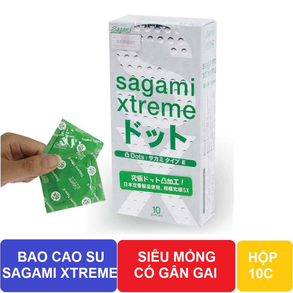 Địa chỉ bán Bao cao su Sagami Xtreme Dots Type gân gai - Hộp 10 cái giá sỉ Địa chỉ bán Bao cao su Sagami Xtreme Dots Type gân gai - Hộp 10 cái giá sỉ