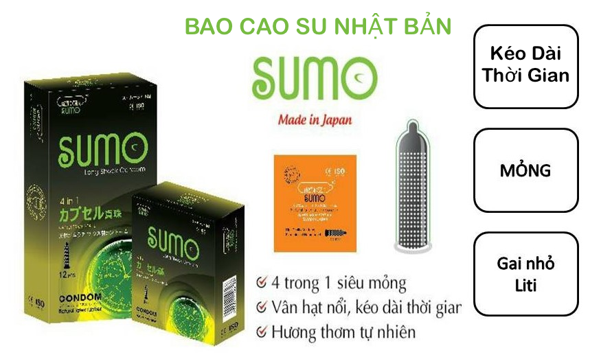 So sánh Bao cao su Sumo long shock 4 in 1 gân gai hộp 12c shop bcs giá rẻ giá rẻ So sánh Bao cao su Sumo long shock 4 in 1 gân gai hộp 12c shop bcs giá rẻ giá rẻ