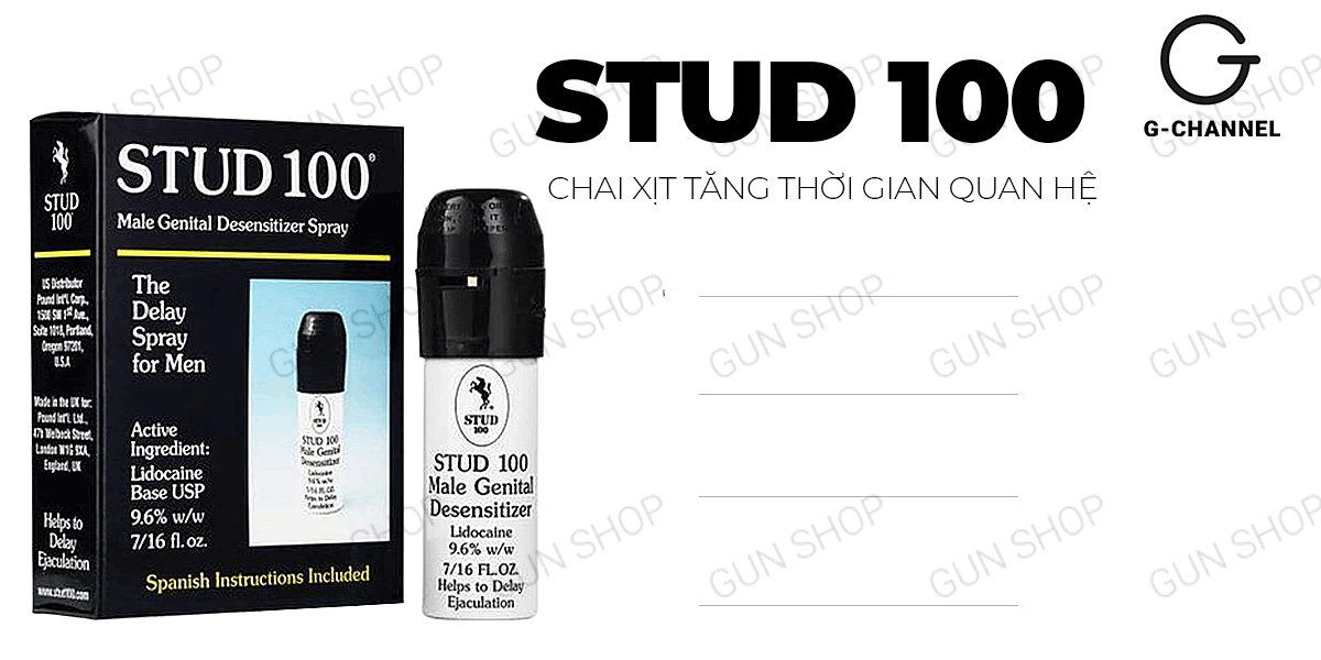  Review Stud 100 chai xịt chống xuất tinh kéo dài thời gian 13ml hàng mới về
