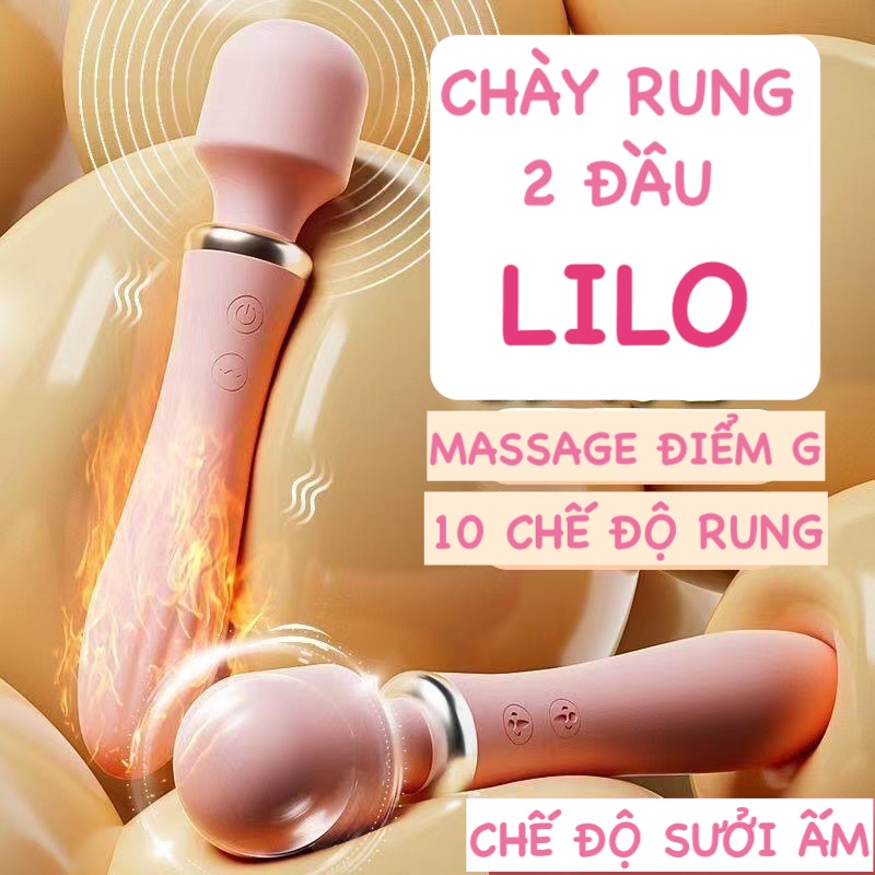 Phân phối Chày rung 2 đầu LiLo không dây toả nhiệt máy massage điểm G hàng xách tay