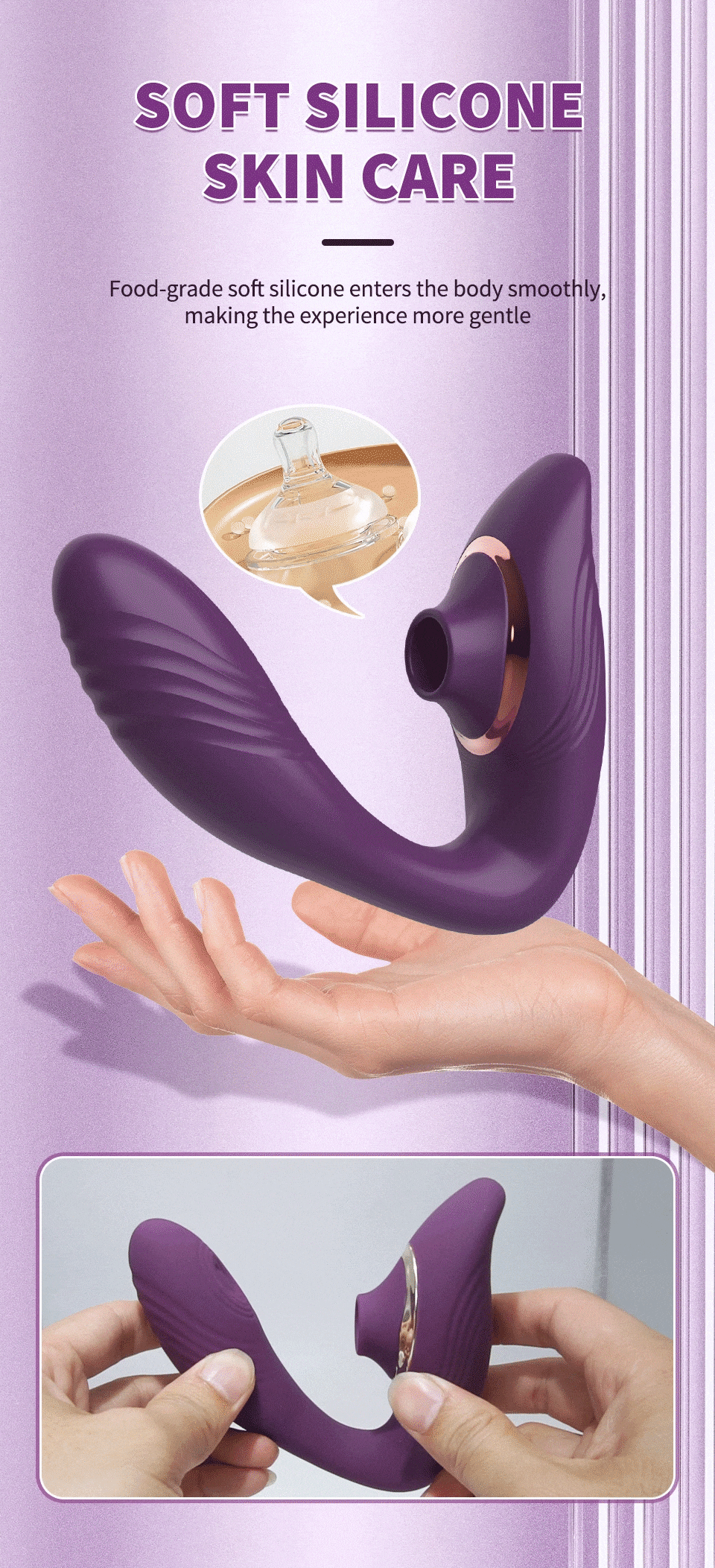  Sỉ Máy massage 2 đầu Becky rung bú hút kích thích âm đạo và điểm G cao cấp