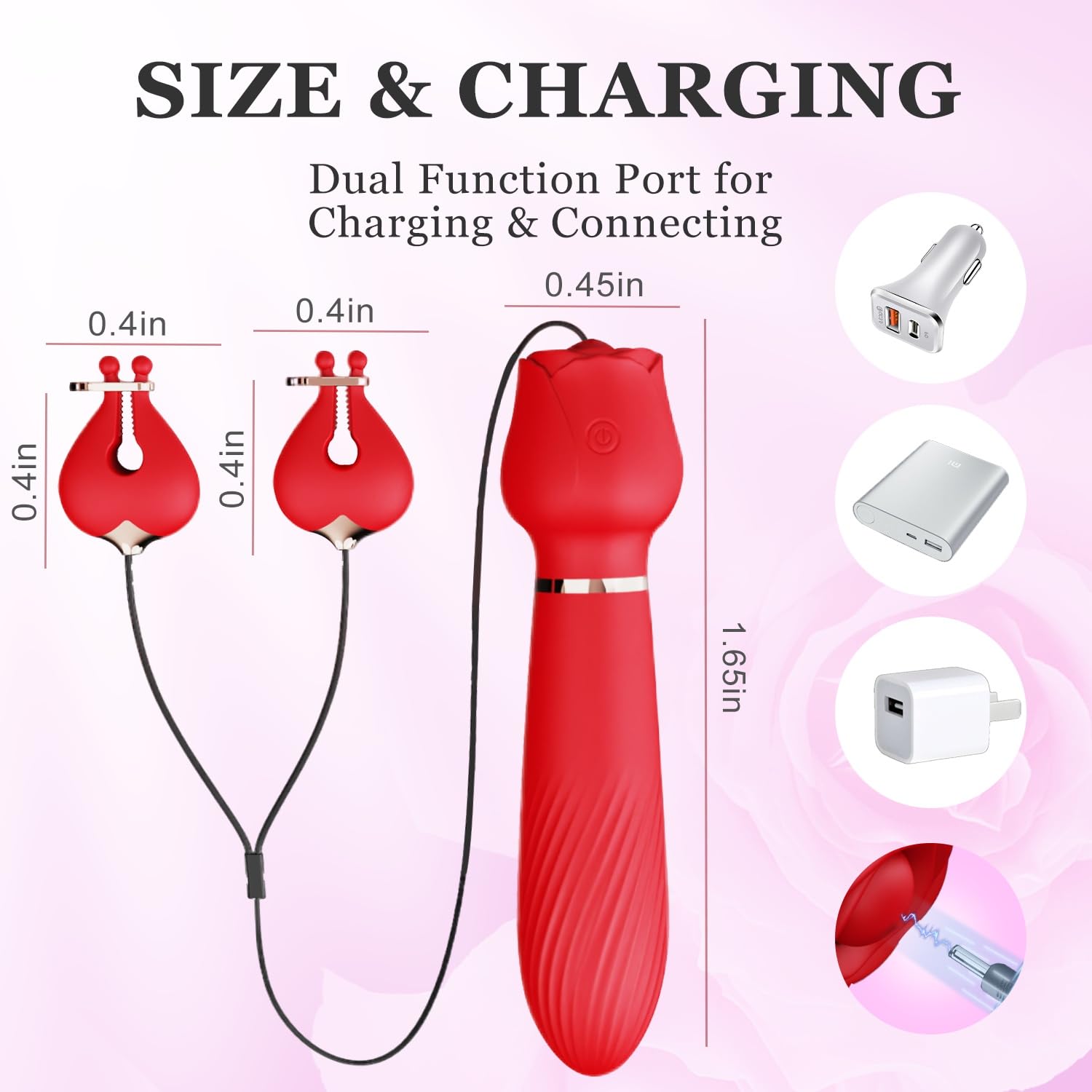  Kho sỉ Chày rung 2 đầu kích thích điểm G kèm dụng cụ kẹp vú đầu ti giá sỉ
