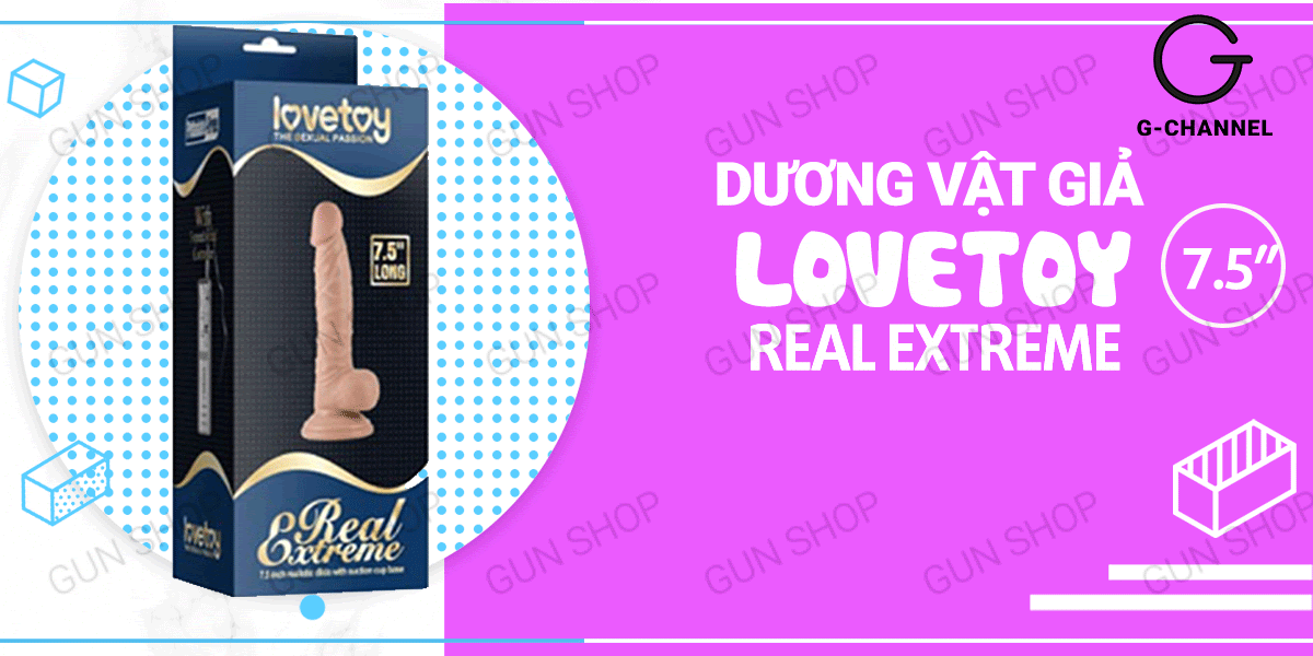  Bán Dương vật giả dính tường 3 cường độ rung pin - Lovetoy Real Extreme 7.5 giá rẻ