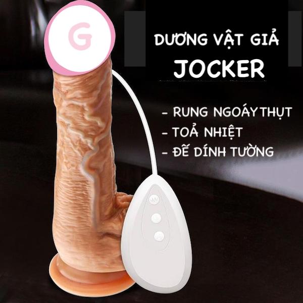  Nhập sỉ Dương vật giả đa năng Jocker rung ngoáy thụt có đế dính tường toả nhiệt giá tốt