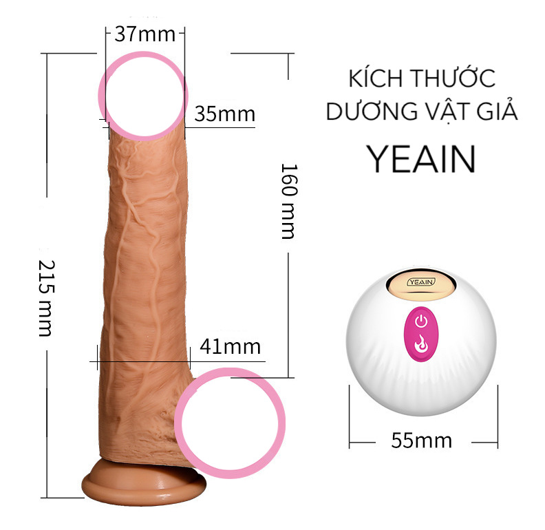  Nơi bán Dương vật giả rung thụt gắn tường YEAIN G Point tỏa nhiệt điều khiển từ xa tốt nhất