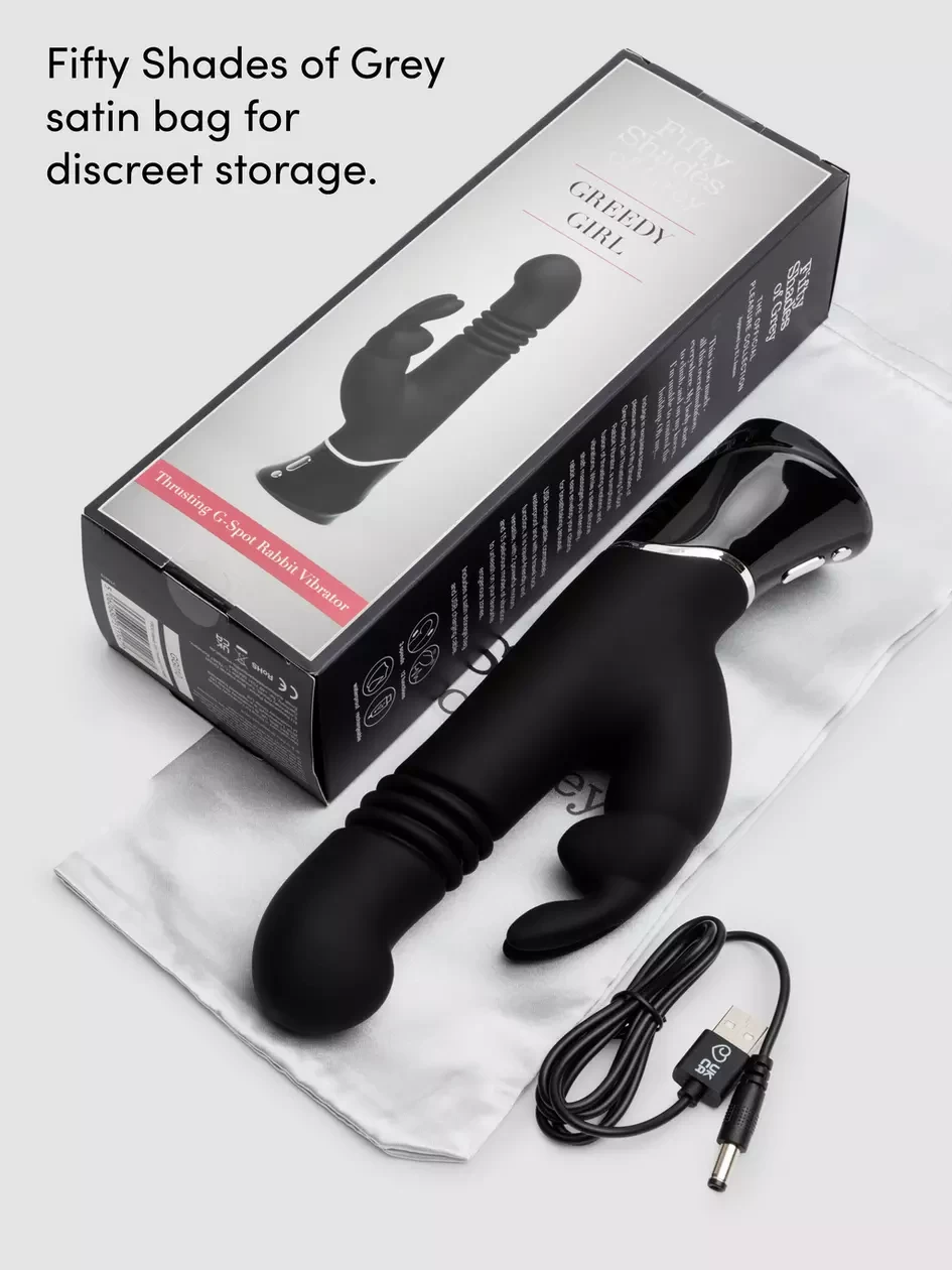 Review Fifty Shades of Grey Greedy Girl Thrusting Rabbit Vibrator - Lovehoney hàng xách tay