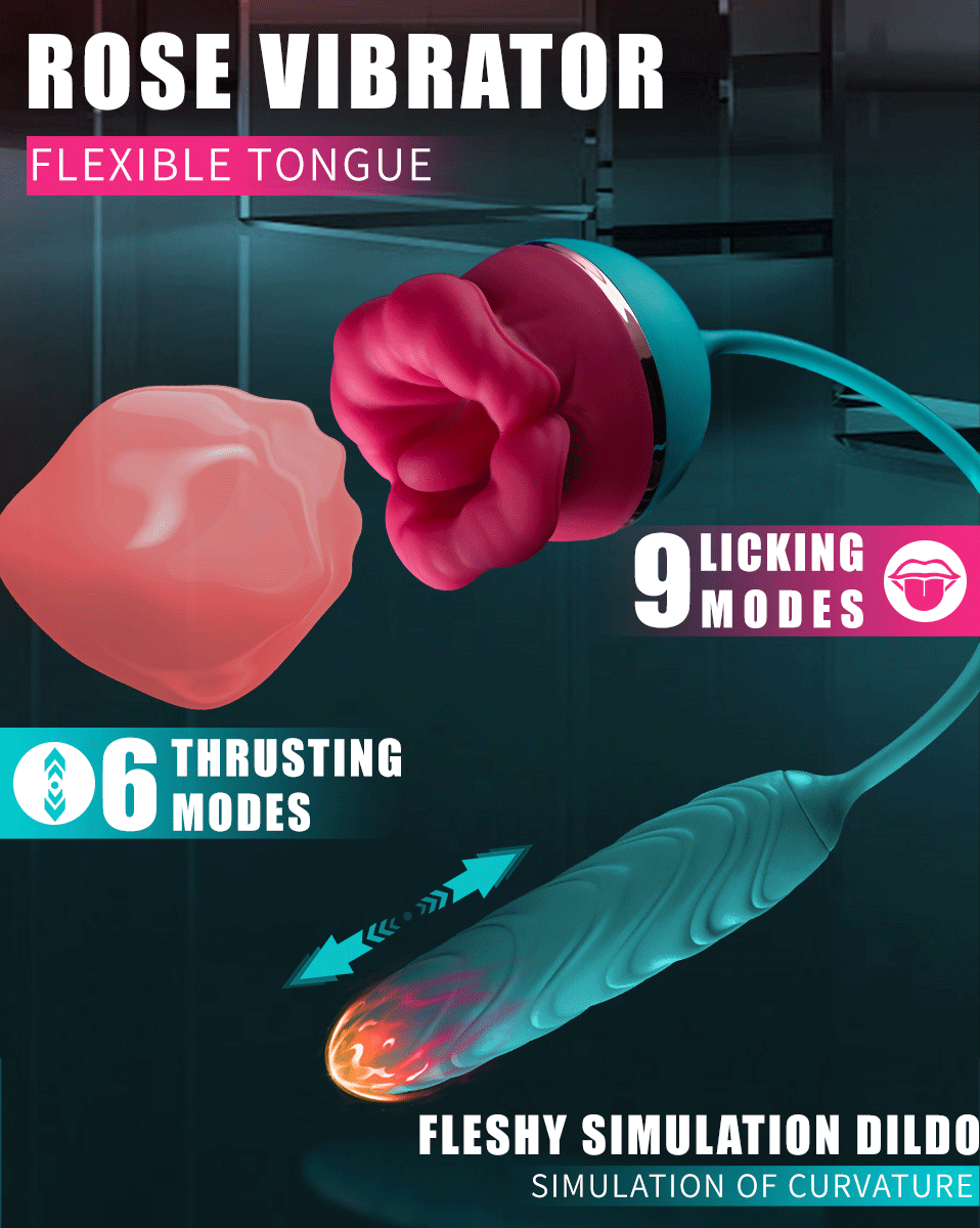  Bỏ sỉ Trứng rung hoa hồng 2 đầu rung thụt mạnh kèm lưỡi liếm massage tốt nhất