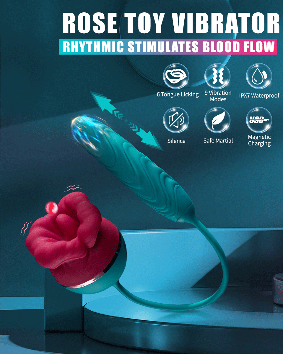  Bỏ sỉ Trứng rung hoa hồng 2 đầu rung thụt mạnh kèm lưỡi liếm massage tốt nhất