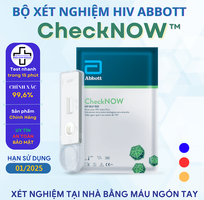 Phân phối Bộ que kit test CheckNow Abbott Hoa Kỳ xét nghiệm HIV chính xác tại nhà giá rẻ Phân phối Bộ que kit test CheckNow Abbott Hoa Kỳ xét nghiệm HIV chính xác tại nhà giá rẻ