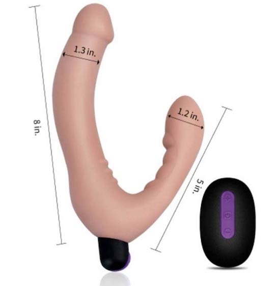 Review Dương vật giả 2 đầu Lovetoy Ijoy Strapless 10 chế độ rung sạc điện mới nhất