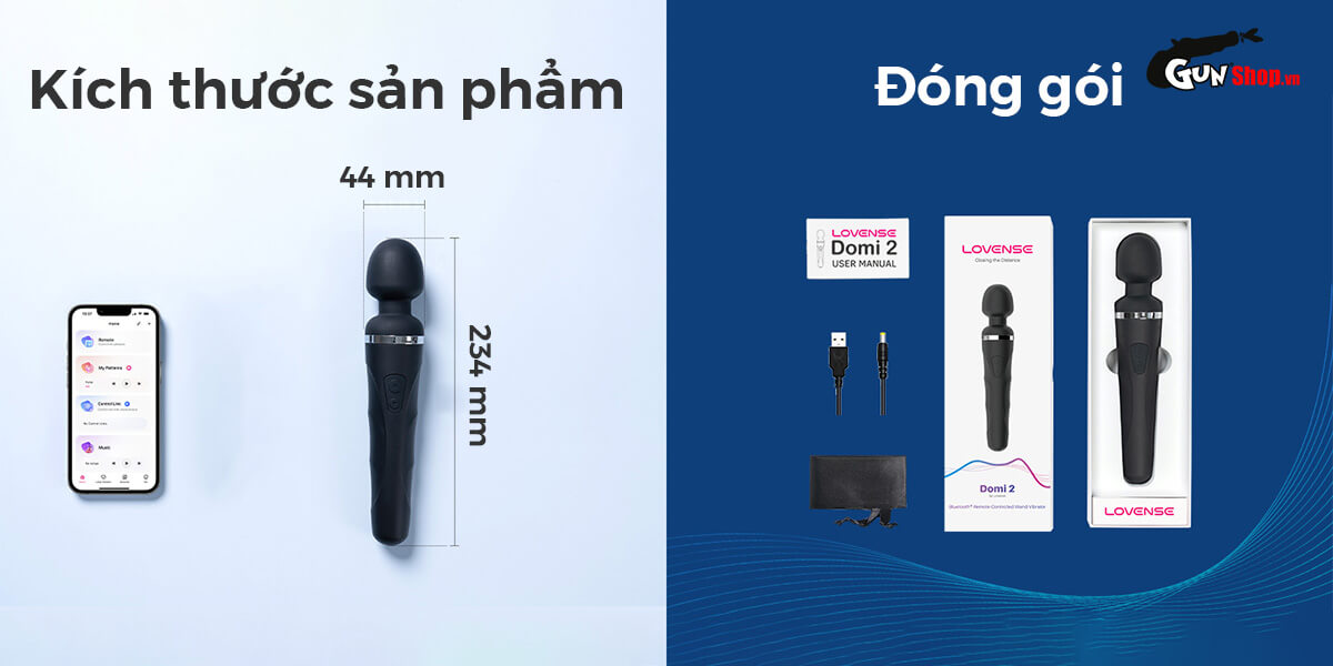  So sánh Chày rung tình yêu Lovense Domi 2 không dây điều khiển qua ứng dụng app có tốt không?