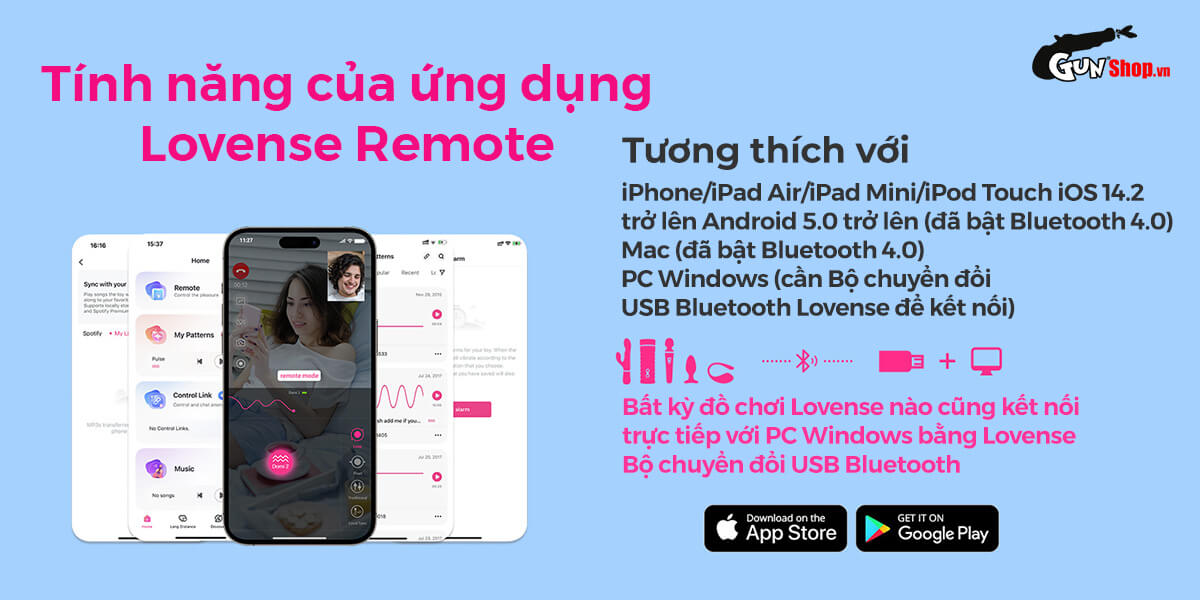  So sánh Chày rung tình yêu Lovense Domi 2 không dây điều khiển qua ứng dụng app có tốt không?