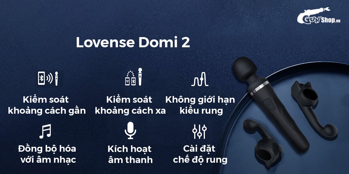  So sánh Chày rung tình yêu Lovense Domi 2 không dây điều khiển qua ứng dụng app có tốt không?