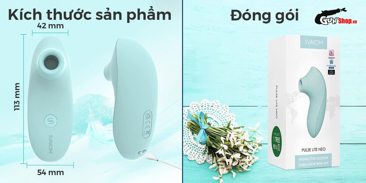  Bỏ sỉ Máy massage điểm G Svakom Pulse Lite Neo bú hút điều khiển qua app bluetooth hàng xách tay