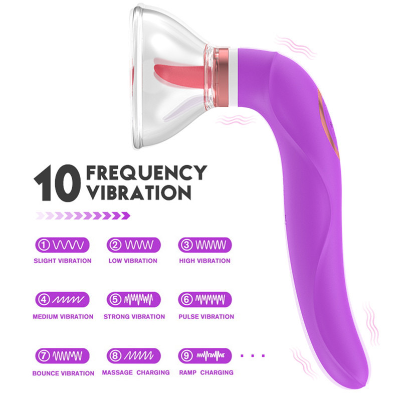  Phân phối Máy rung bú mút kèm lưỡi liếm 2 đầu massage điểm G ngực âm đạo giá tốt