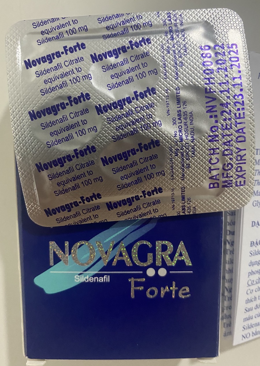  Đại lý Thuốc Novagra Forte 100mg cương dương Ấn Độ chống xuất tinh sớm tăng sinh lý chính hãng