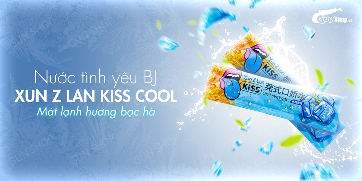 Đại lý Nước tình yêu BJ mát lạnh hương bạc hà - Xun Z Lan Kiss Cool - Gói 10ml chính hãng Đại lý Nước tình yêu BJ mát lạnh hương bạc hà - Xun Z Lan Kiss Cool - Gói 10ml chính hãng