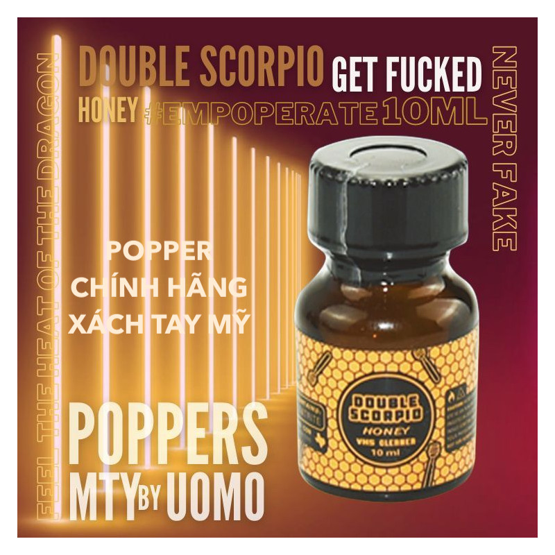 Kho sỉ Popper Double Scorpio Honey Gold 10ml bọ cạp vàng chính hãng Mỹ nhập khẩu Kho sỉ Popper Double Scorpio Honey Gold 10ml bọ cạp vàng chính hãng Mỹ nhập khẩu