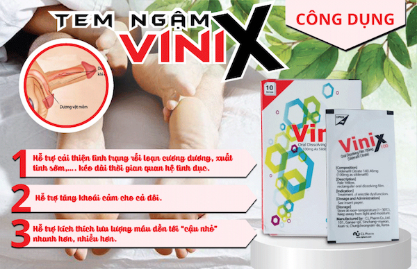 Cung cấp Tem ngậm Vinix 100mg tăng cường sinh lý của Hàn Quốc kéo dài thời gian loại tốt Cung cấp Tem ngậm Vinix 100mg tăng cường sinh lý của Hàn Quốc kéo dài thời gian loại tốt