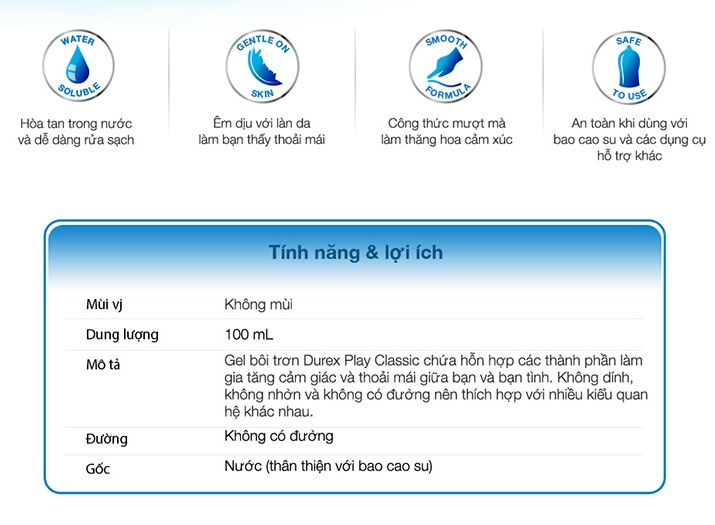 Shop bán Gel bôi trơn Durex Play Classic 50ml tốt nhất Shop bán Gel bôi trơn Durex Play Classic 50ml tốt nhất