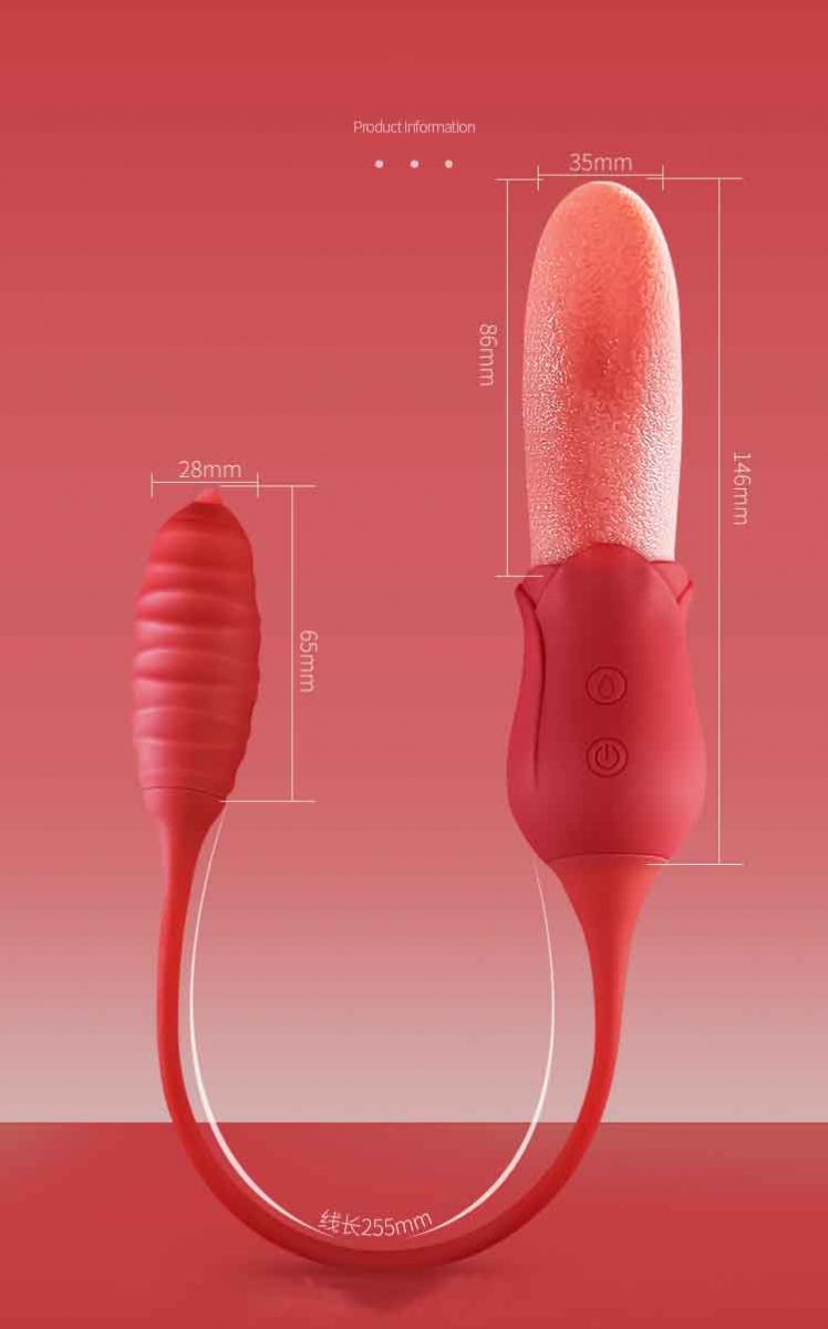  Bảng giá Lưỡi liếm hoa hồng kèm trứng rung thụt đẩy massage âm đạo điểm G giá rẻ