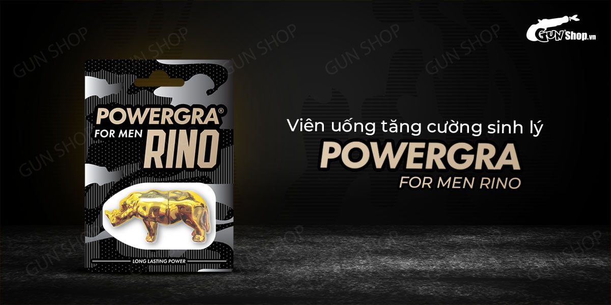  Đại lý Viên uống phục hồi sinh lý kéo dài thời gian Powergra For Men Rino - Vỉ 1 viên giá sỉ