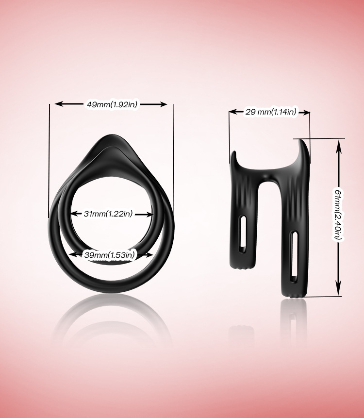  Bỏ sỉ Vòng đôi silicon Cock Ring Saty Hard cao cấp chính hãng Mỹ chính hãng